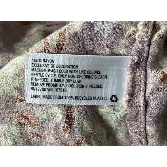 Mossimo Supply Co Women’s Size XXL Antique Floral Tunic Dress with Velvet‎ Trim - Picture 7 of 7